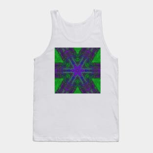 Weave Mandala Green Purple and Blue Tank Top